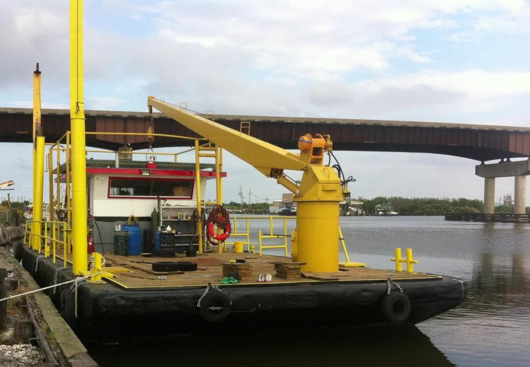 What is a spud barge?